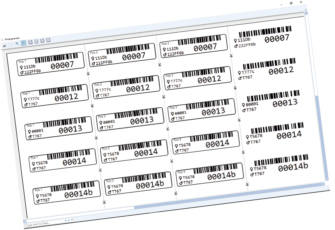 NOAH - Plant breeding software - Field labels